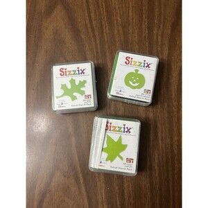 Sizzix Die Cut Shapes Scrapbooking 380221 Leaf 380709 Jack O Lantern 380220 Leaf